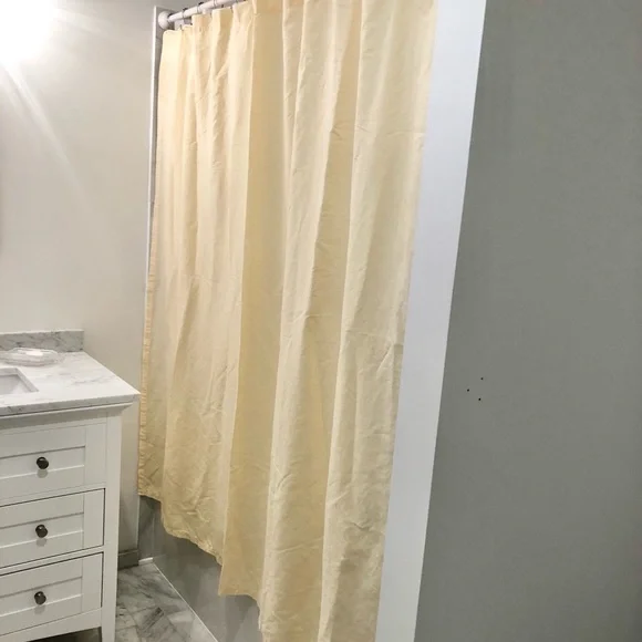 Restoration Hardware Linen Shower Curtain Yellow - Picture 2 of 5
